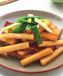 豆薯炒培根