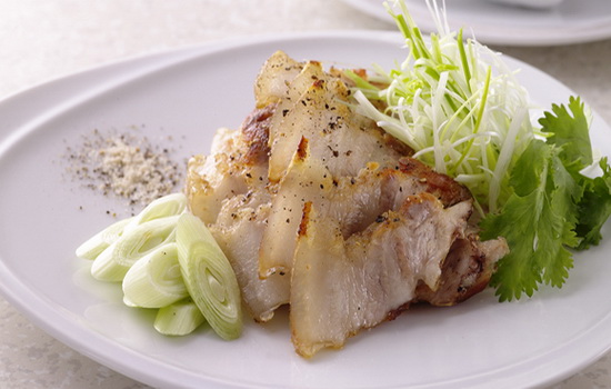 黑椒干煎五花肉